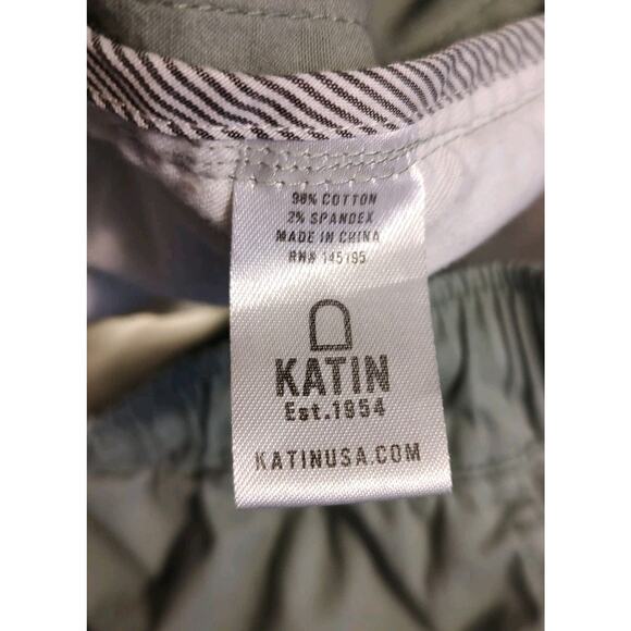 Men's Katin Elastic Waist Stretch Chino Canvas Light Green Shorts - Medium - Picture 7 of 7